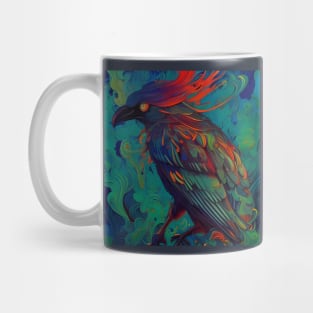 Flamed Feathered Crow Mug